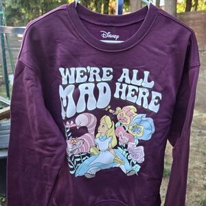 Disney Purple 'We're All Mad Here' Sweatshirt